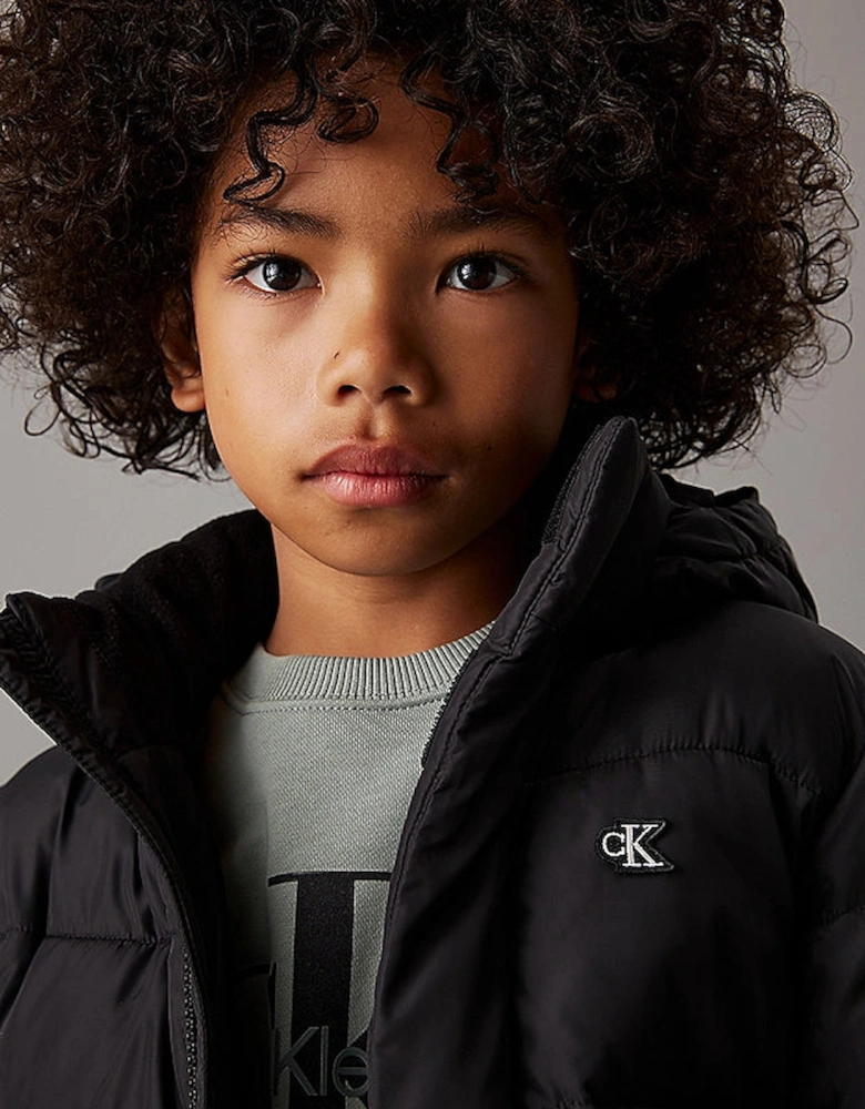 Kids Unisex Logo Jacket Black