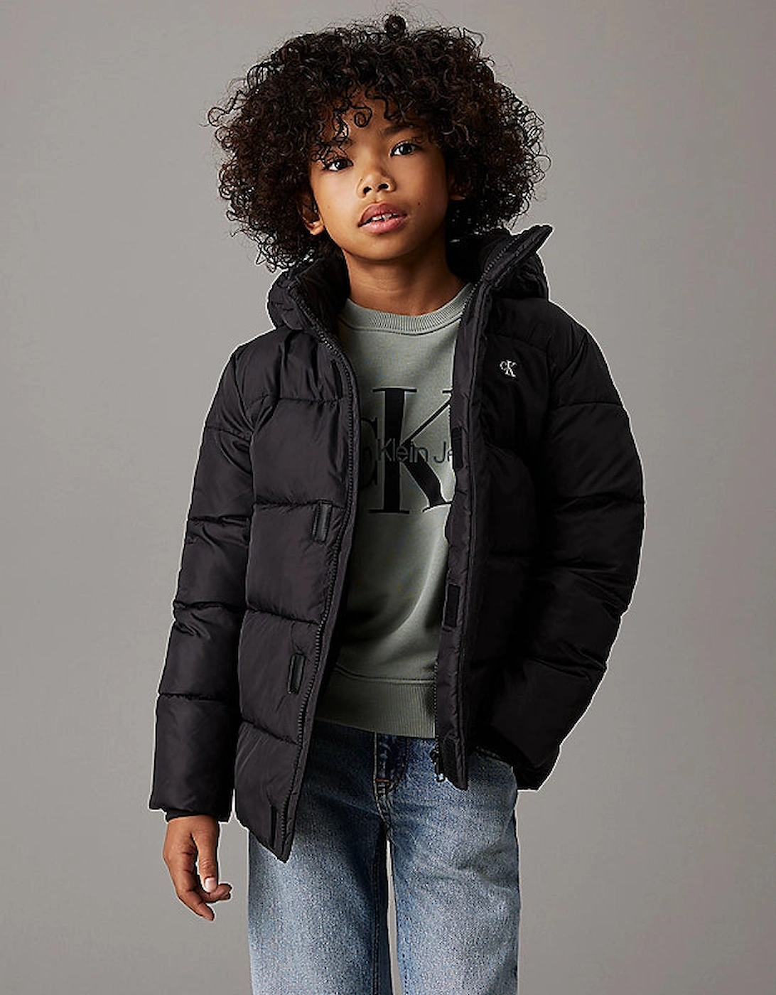 Kids Unisex Logo Jacket Black