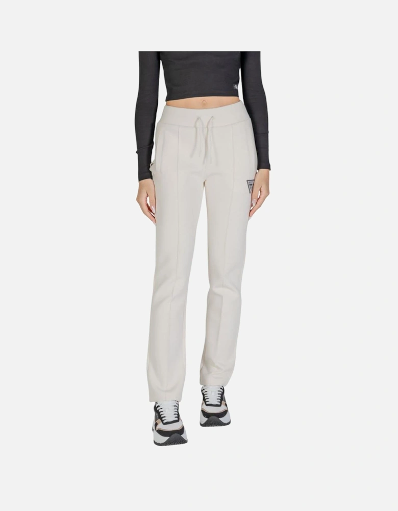 Cotton Blend Tailored Pants Women - Cream Jeans