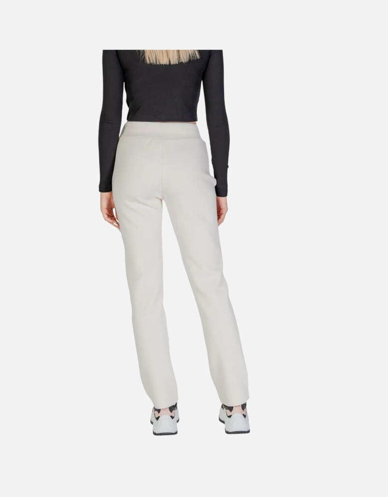 Cotton Blend Tailored Pants Women - Cream Jeans