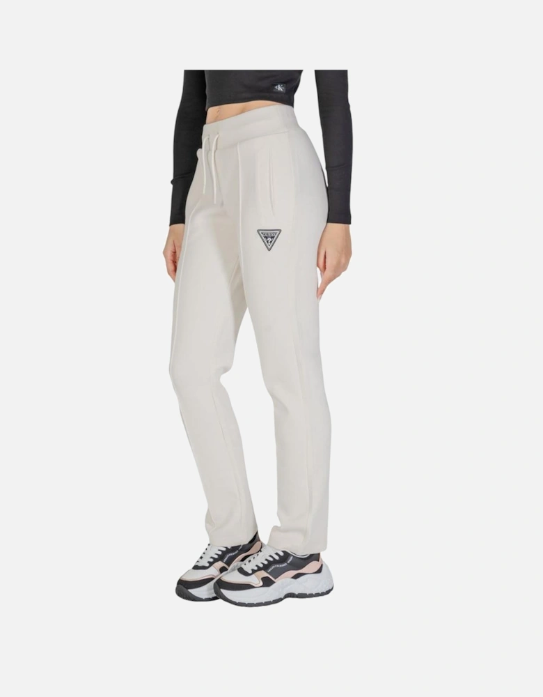 Cotton Blend Tailored Pants Women - Cream Jeans
