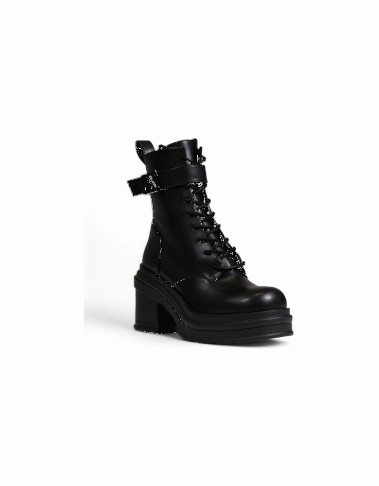 Black Polyester Boot Women