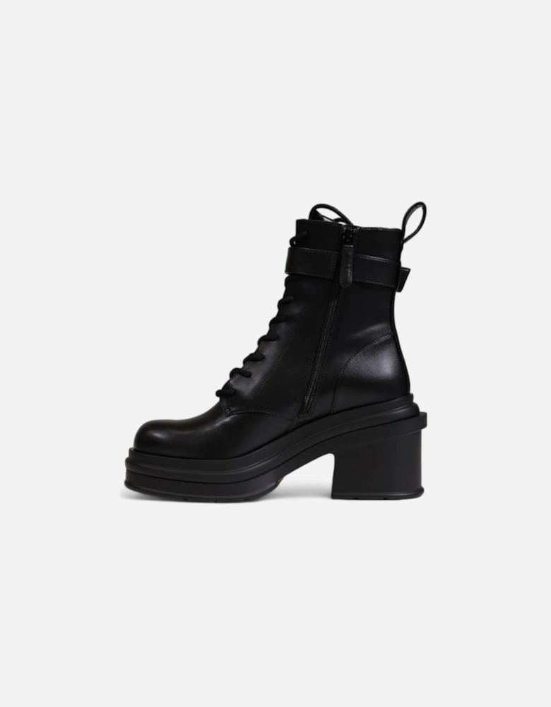 Black Polyester Boot Women