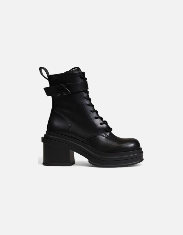 Black Polyester Boot Women