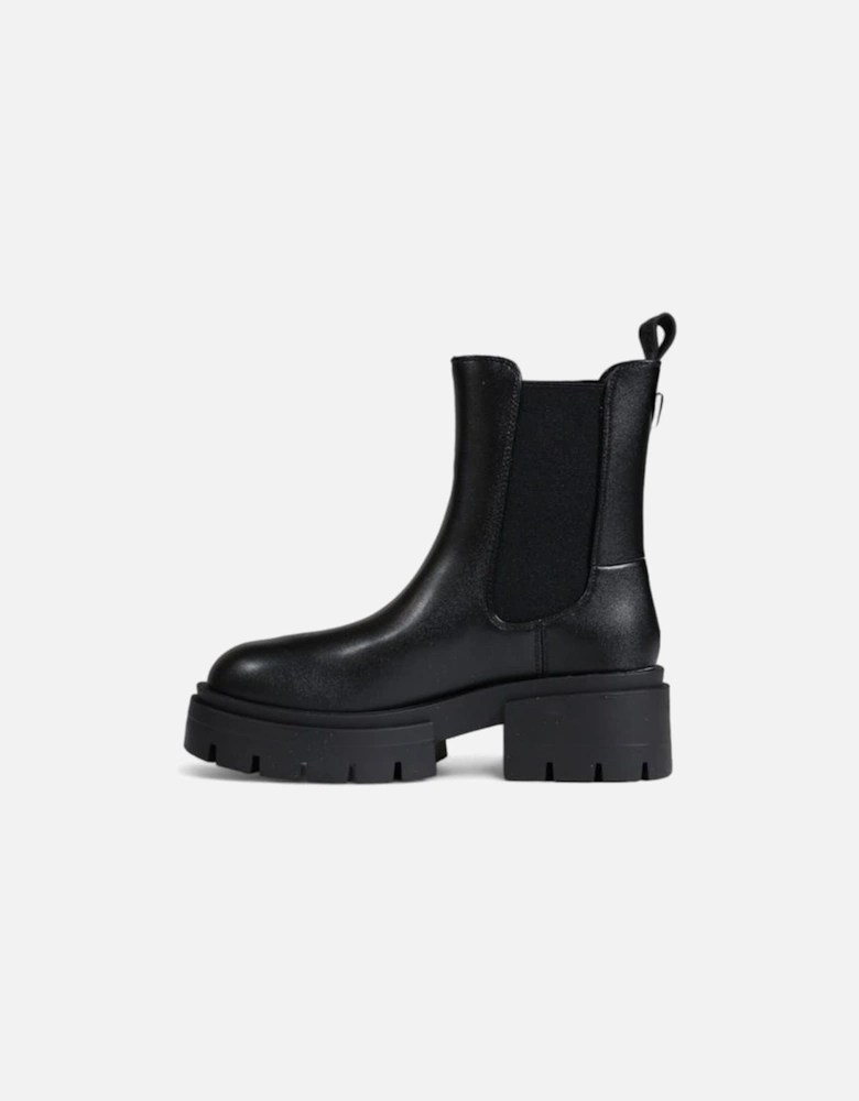 Polyurethane and Polyester Womens Shoes - Black Boots