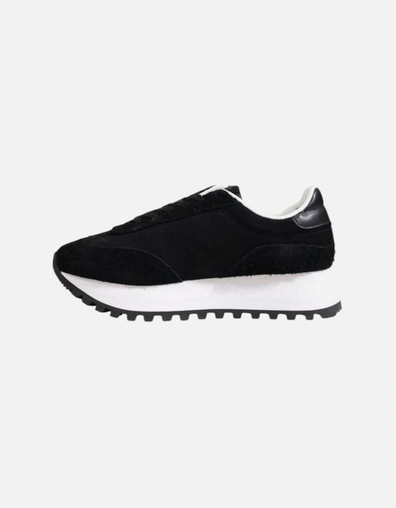 Black Leather Sneaker Women