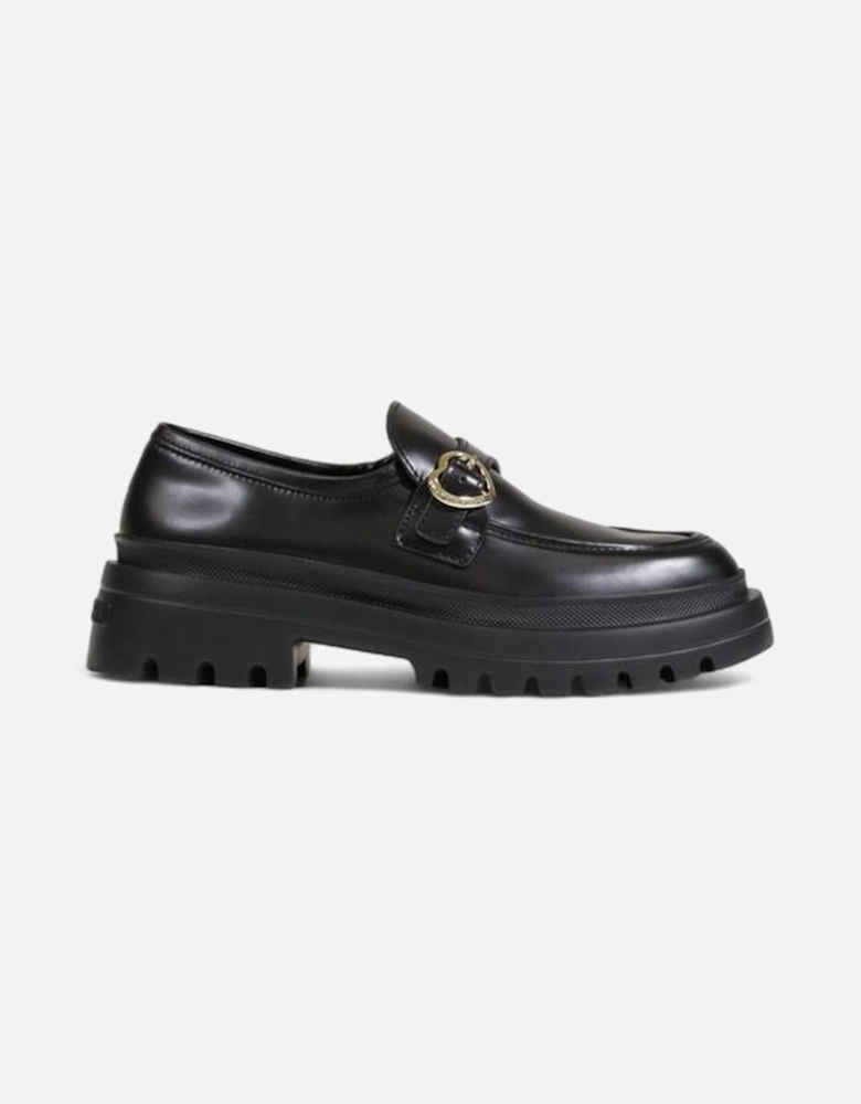 Black Polyethylene Flat Shoe Women