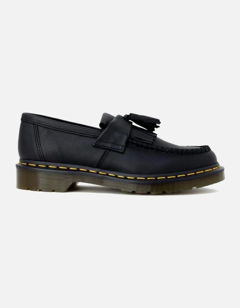 Black Leather Flat Shoe Women