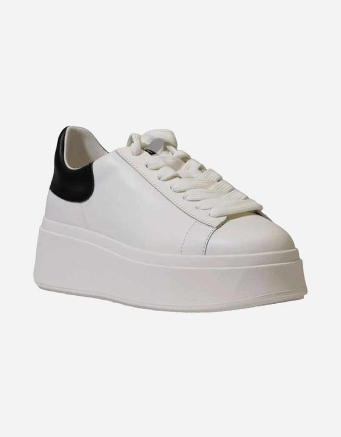 Leather and Fabric Womens Shoes - Black And White Sneakers