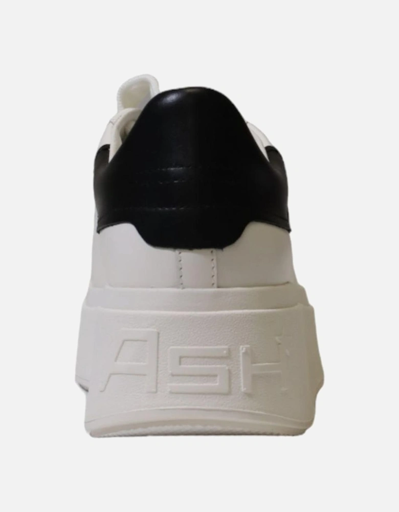 Leather and Fabric Womens Shoes - Black And White Sneakers