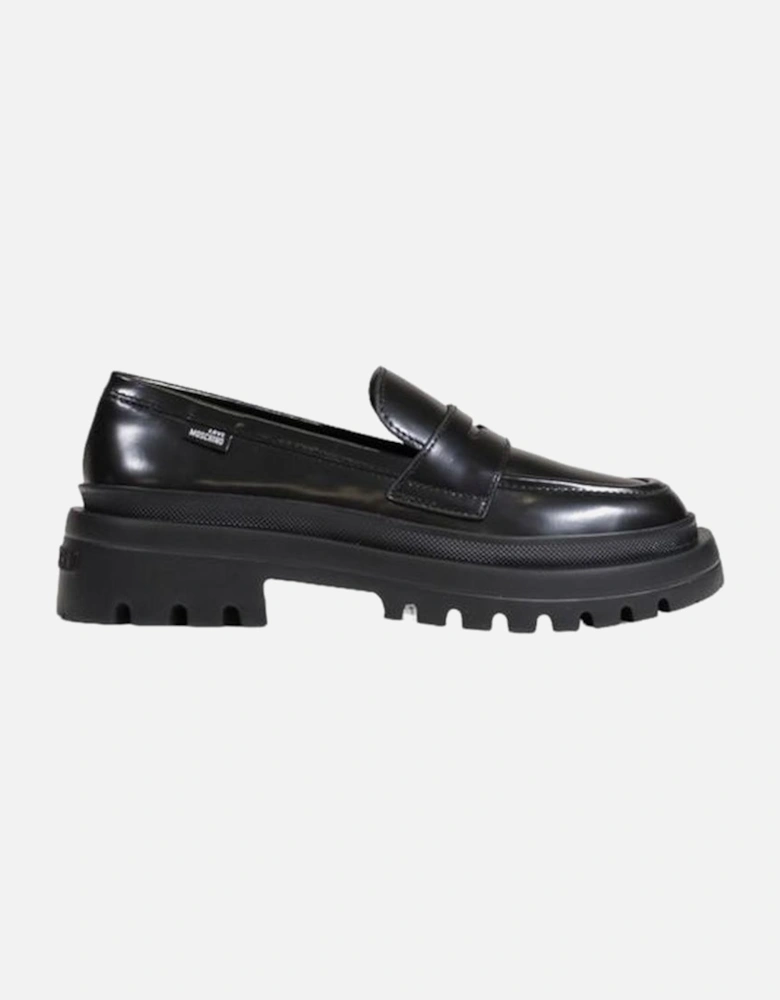 Black Polyethylene Flat Shoe Women