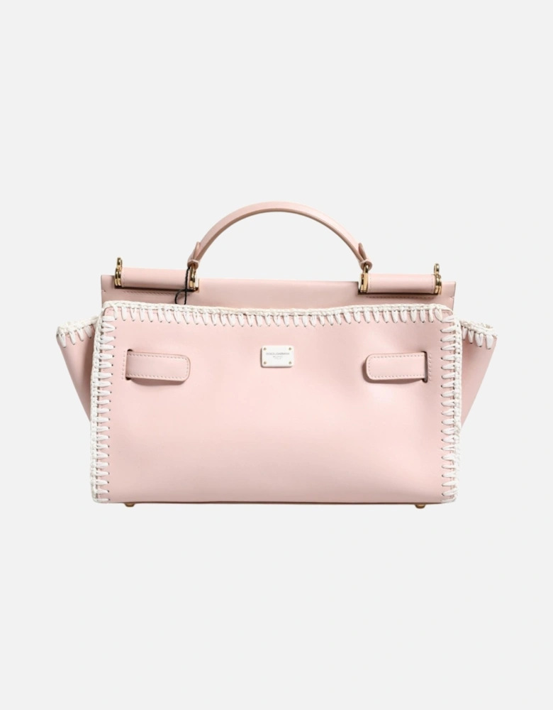 Leather Crossbody Bag with Gold-Tone Hardware Women - Pink