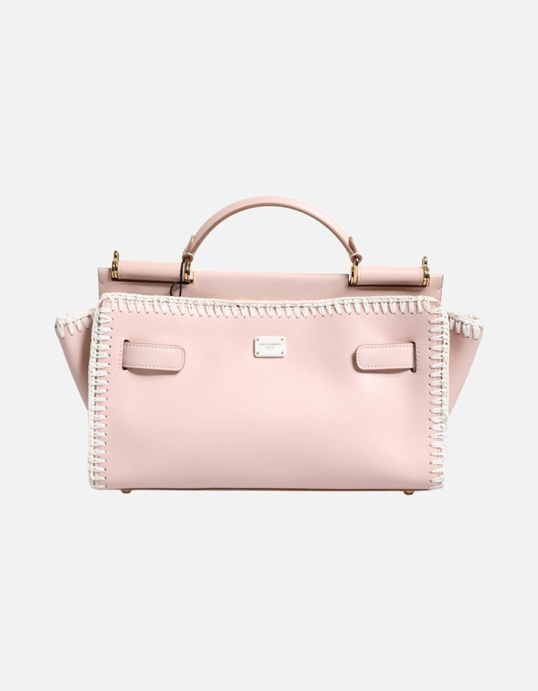 Leather Crossbody Bag with Gold-Tone Hardware Women - Pink, 6 of 5