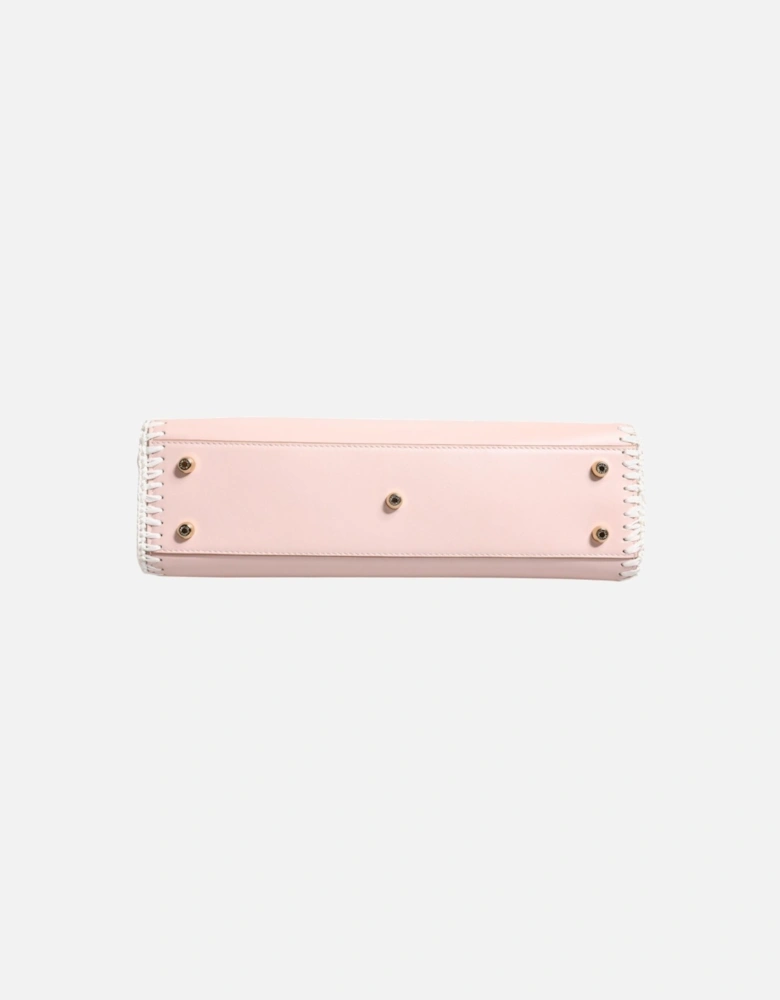 Leather Crossbody Bag with Gold-Tone Hardware Women - Pink