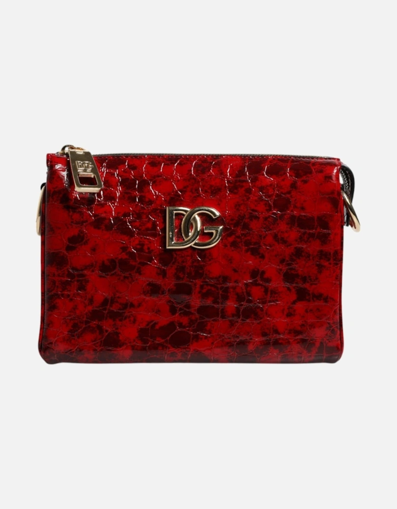 Exotic Leather Crossbody Bag with Gold Hardware Women - Red