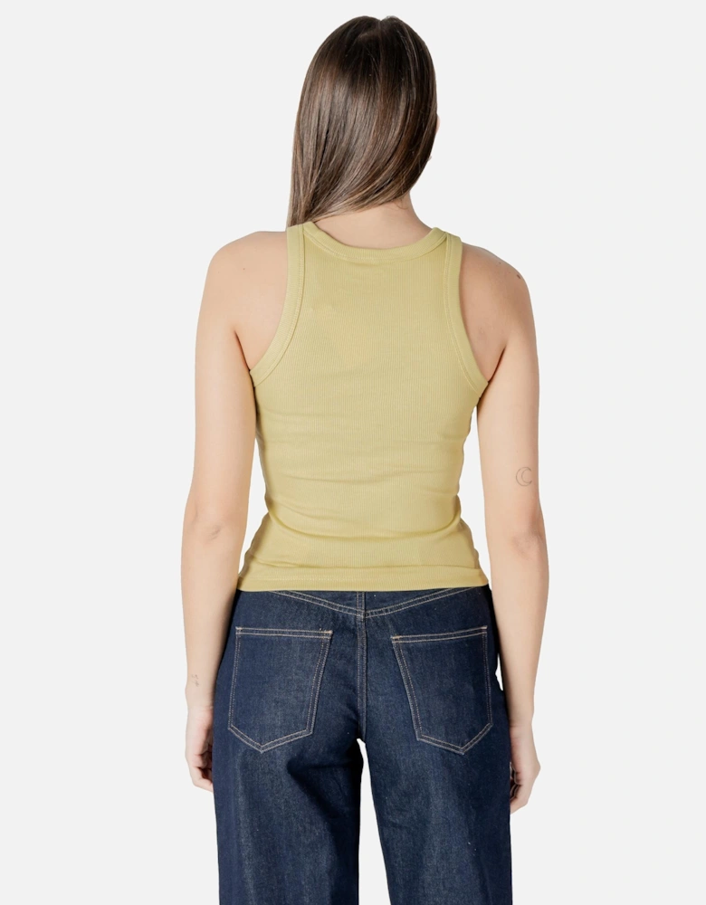 Sleeveless Round Neck Tank Top Women - Yellow
