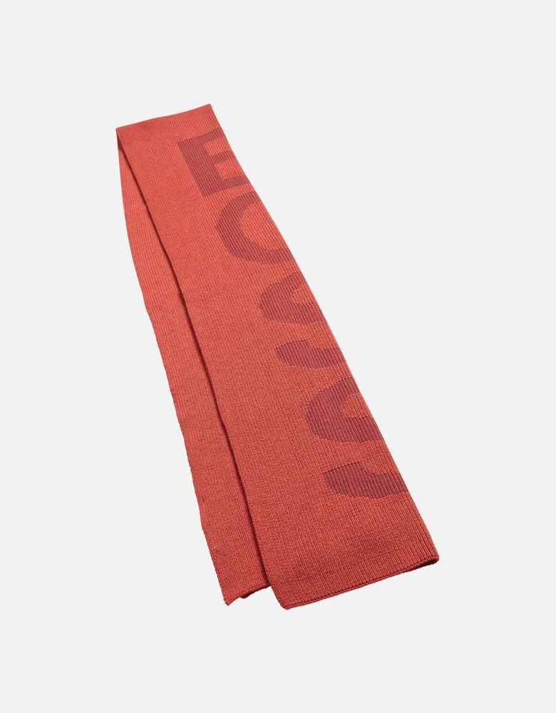 Mens Cotton-Blend Scarf with Logo Structure