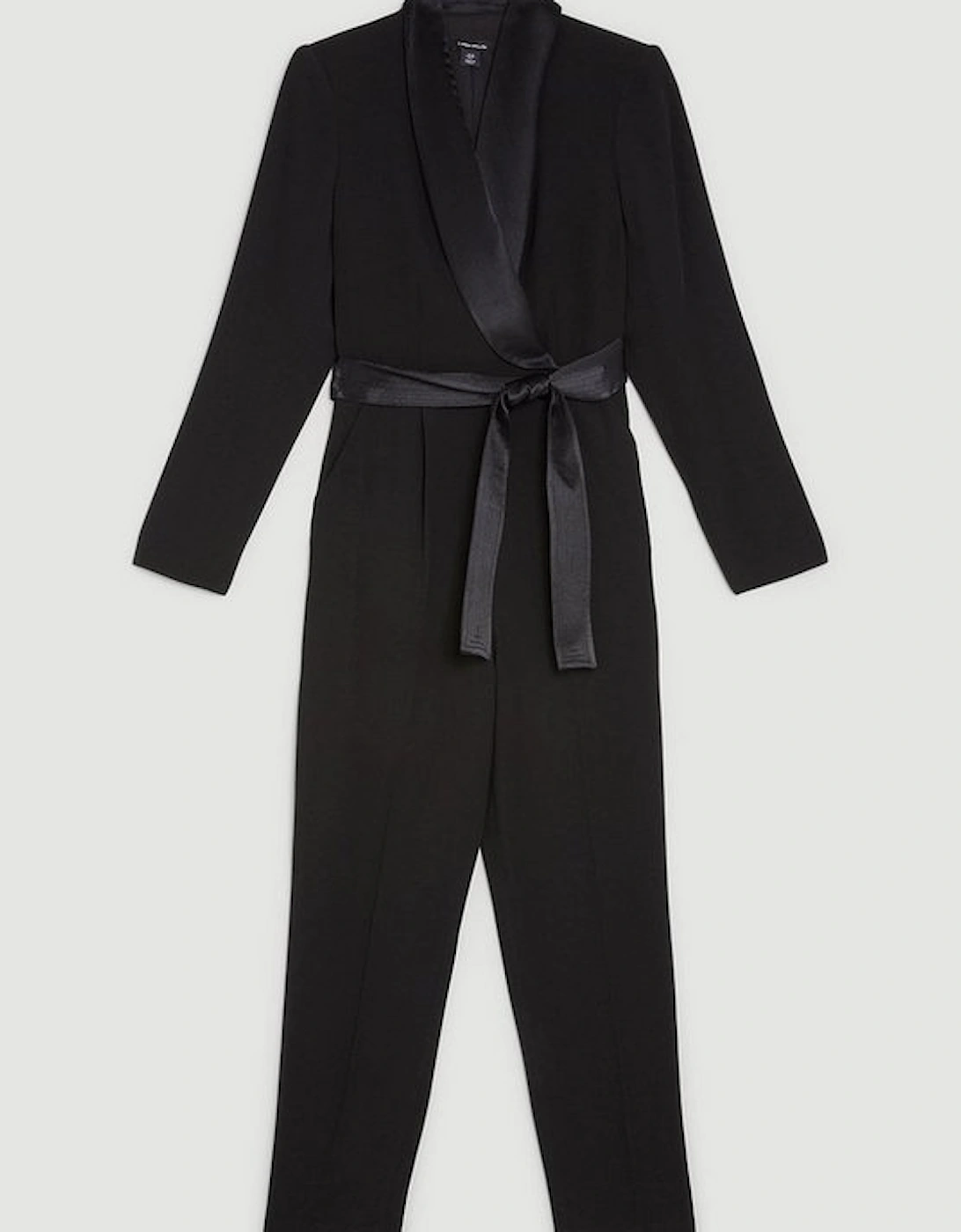 Tailored Tuxedo Wrap Jumpsuit