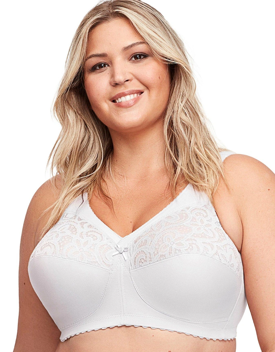 Magiclift No Wire Cotton Support Bra - White