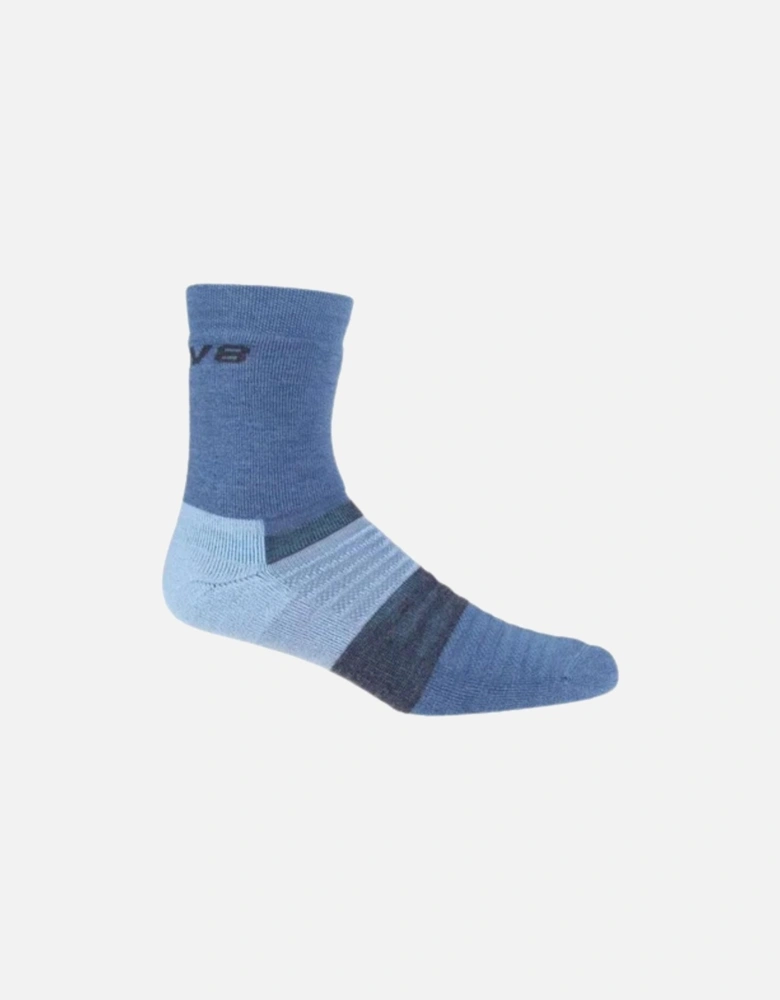 Merino High Sock - Navy/Melange