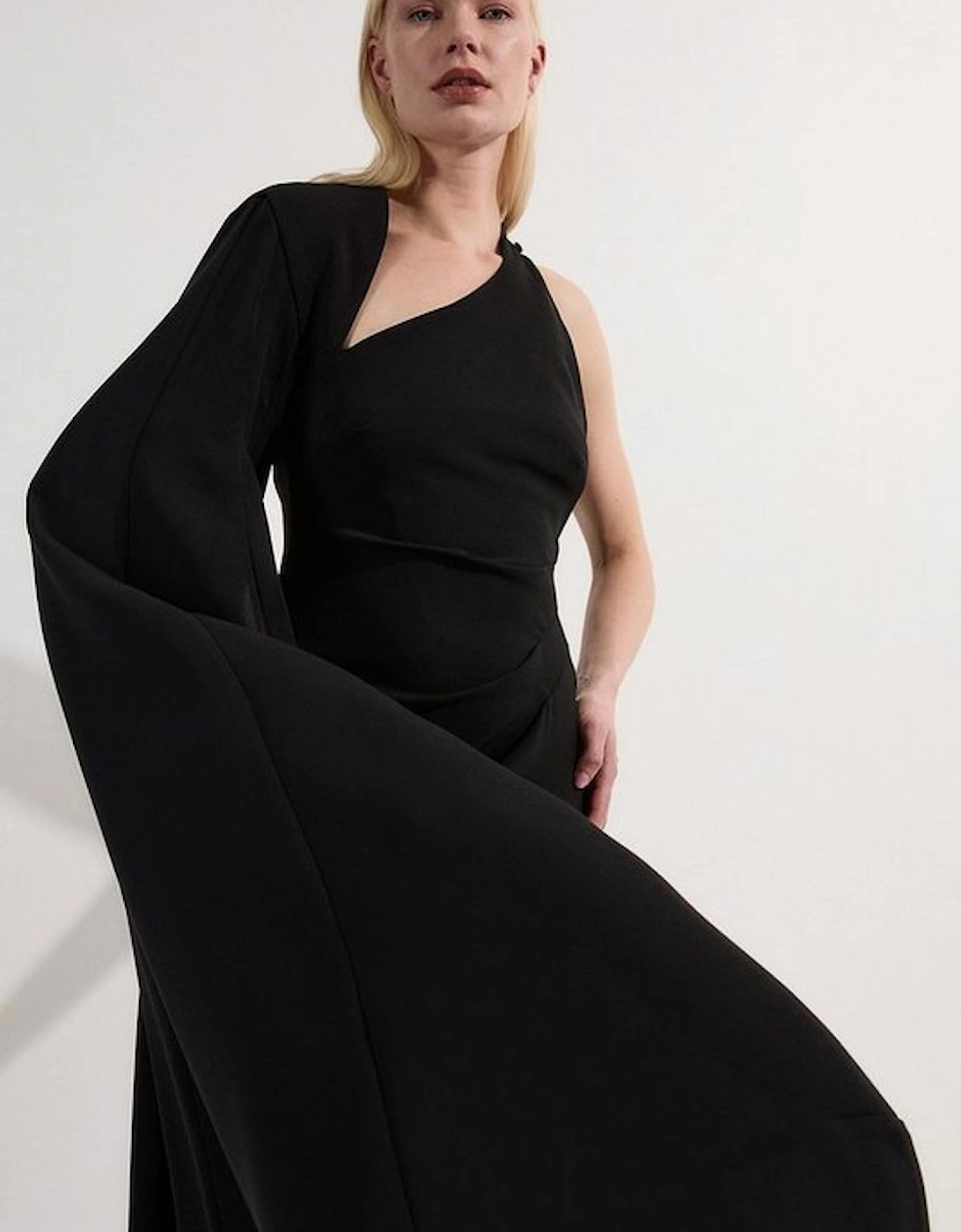 Soft Tailored Cape Sleeve Maxi Dress, 5 of 4