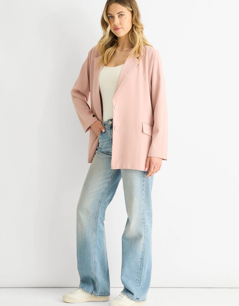 Blush Oversized Tailored Blazer