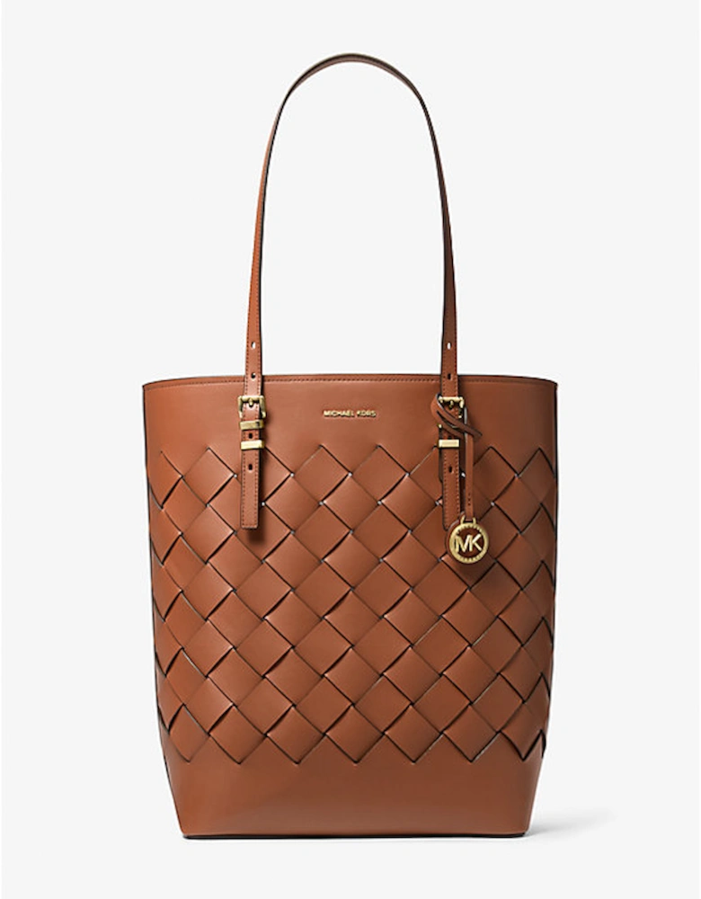 Quinn Large Woven Leather Tote Bag