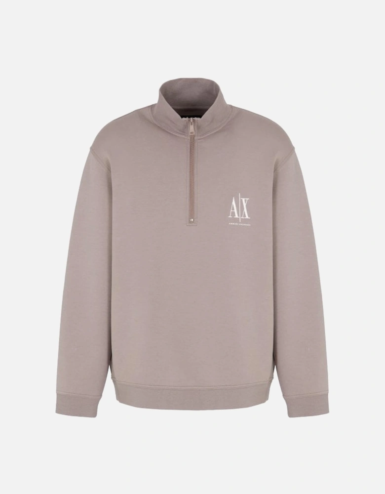 1/4 Zip Up Sweat Driftwood