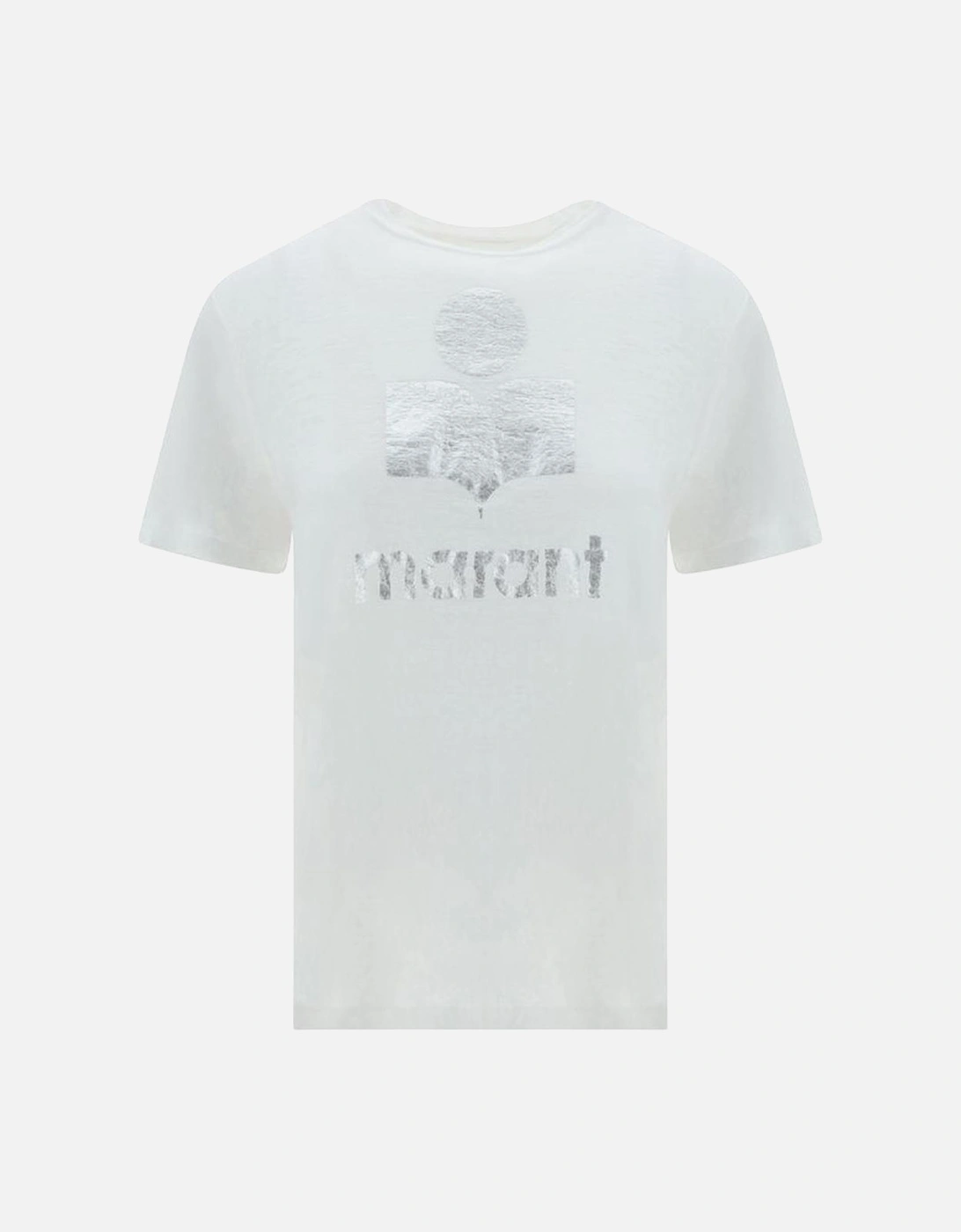 Linen Zewel T-Shirt with Iconic Monogram Women - White, 4 of 3