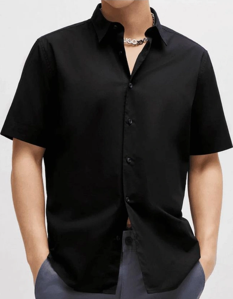 Ebor Relaxed Fit Black Shirt