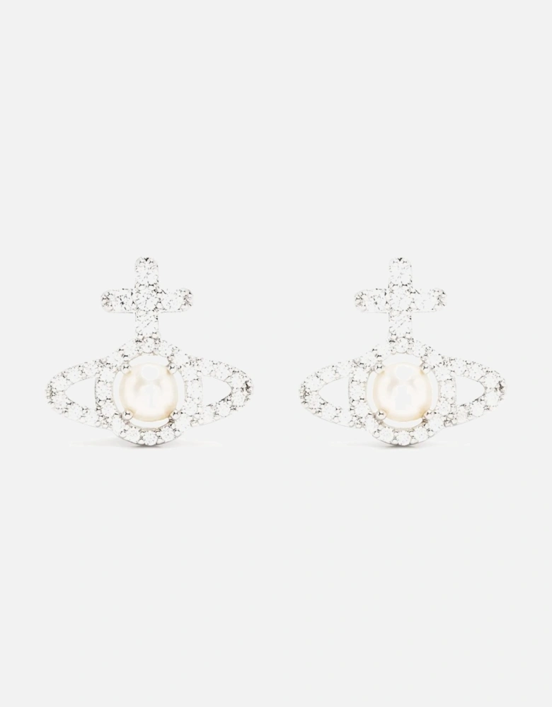 Olympia Pearl Earrings Silver