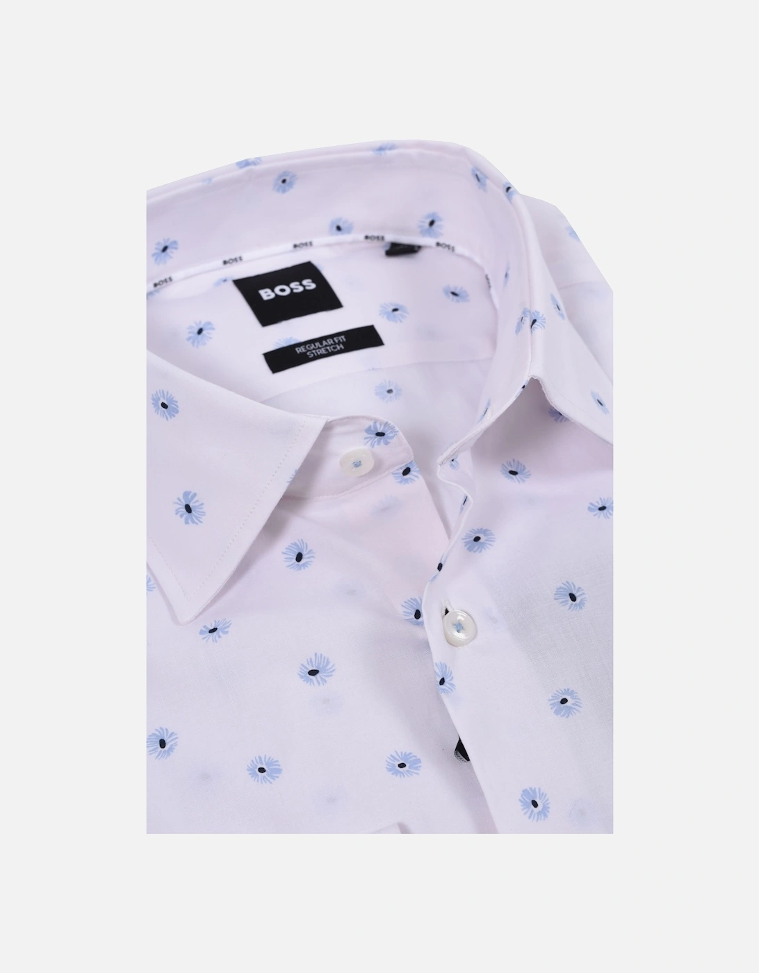 Boss H-joe - Kent-c1-214 Shirt White/Pastel Blue Flowers