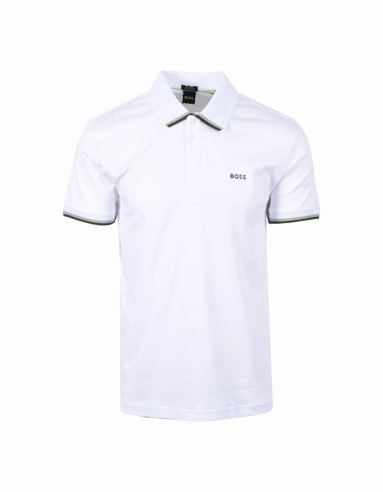 Boss Paddy Lux Heritage Polo Shirt White