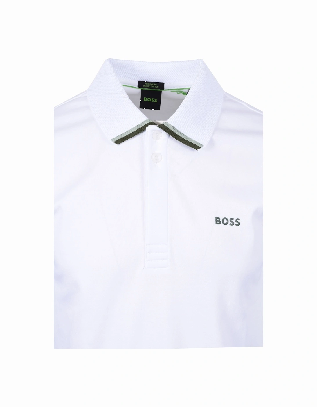 Boss Paddy Lux Heritage Polo Shirt White