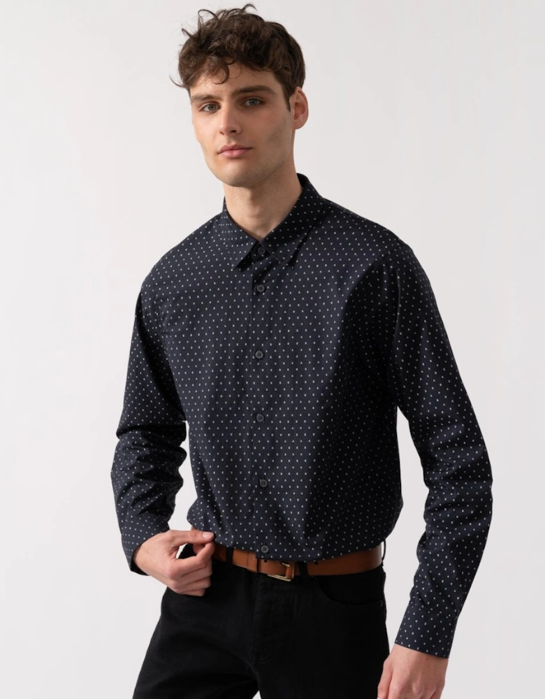 Mens AX Print Long Sleeve Shirt