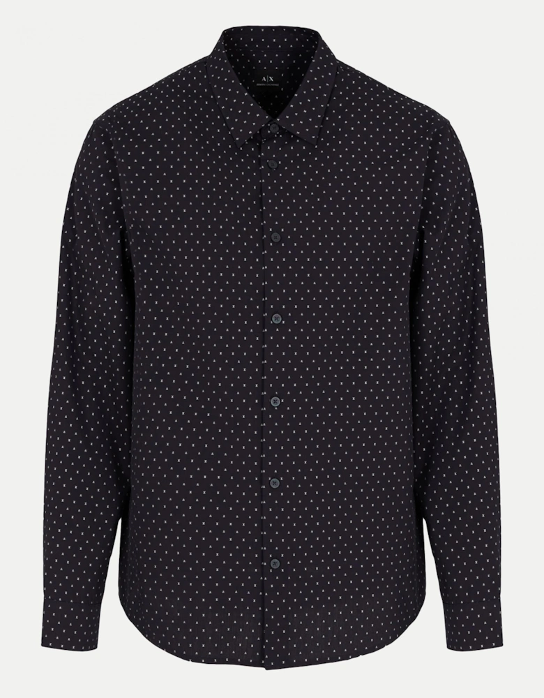 Mens AX Print Long Sleeve Shirt