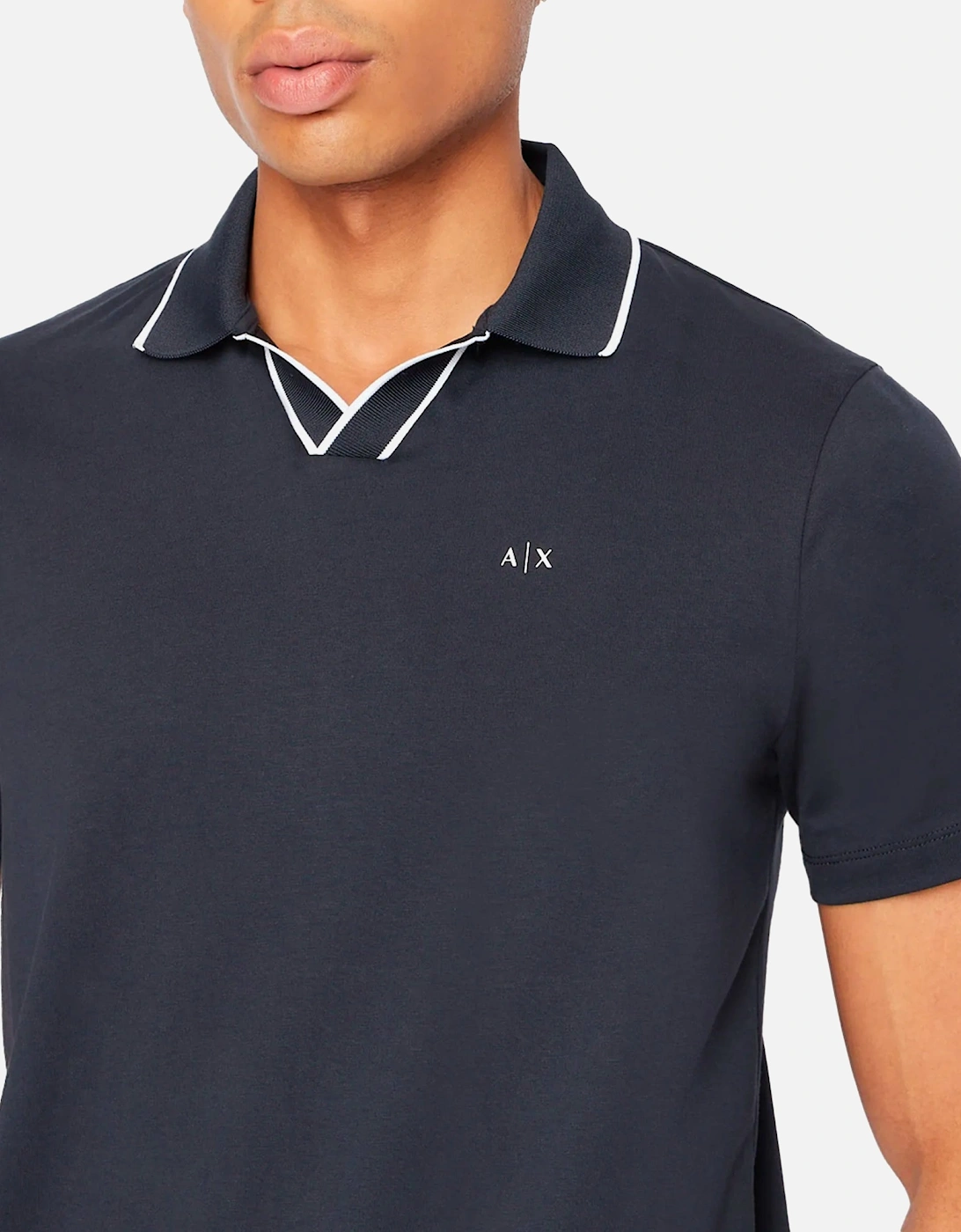 3RZFFC Open Neck Polo - Navy