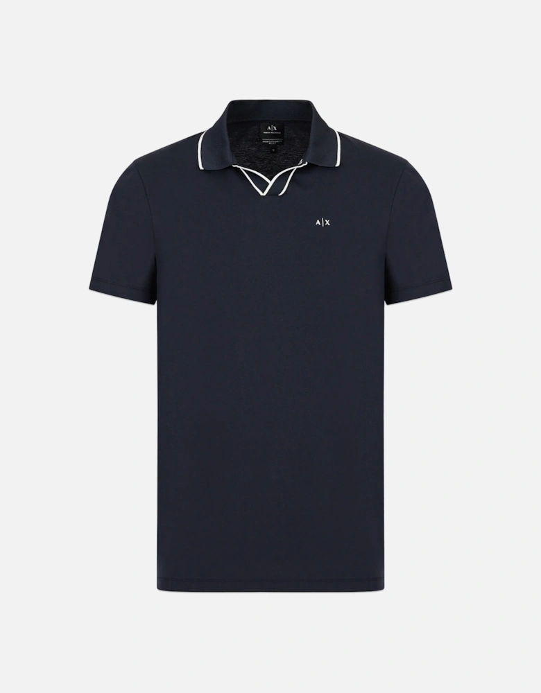 3RZFFC Open Neck Polo - Navy