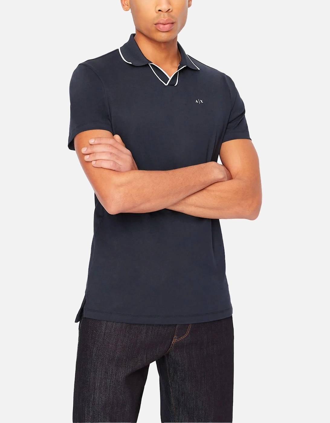 3RZFFC Open Neck Polo - Navy