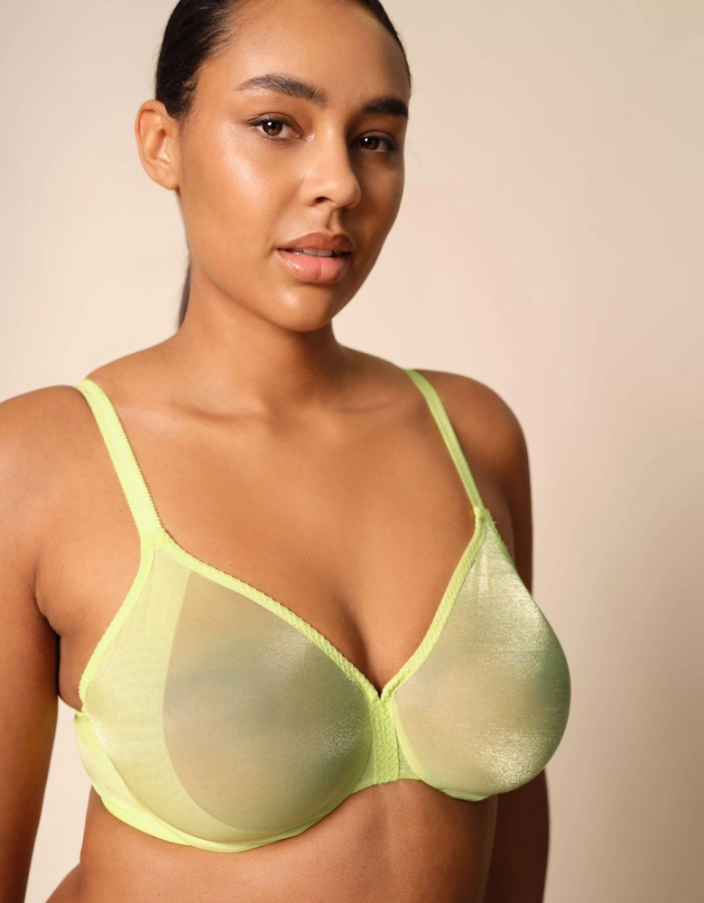  Glossies Underwired Sheer Bra - Sunny Lime