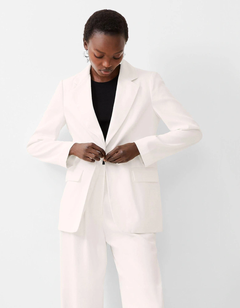 Single Breasted Blazer with Concealed Pockets