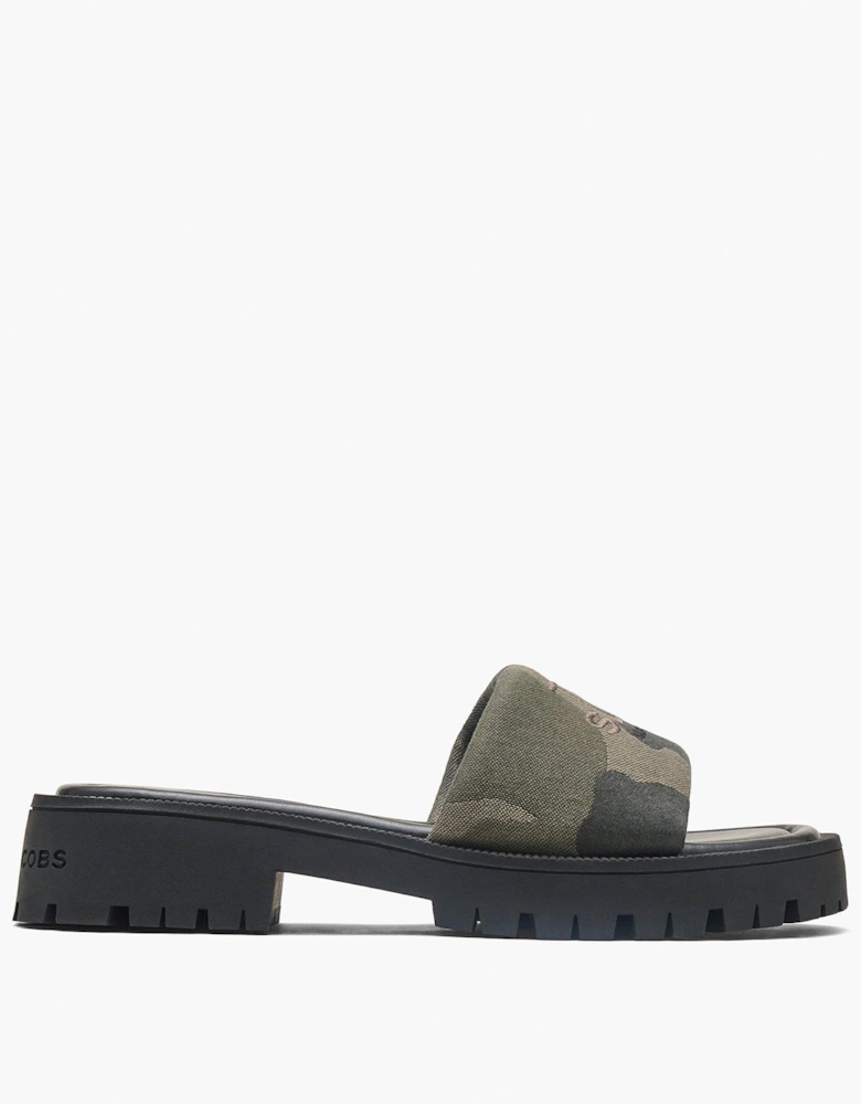 The Camo Jacquard Lug Sole Sliders - Multi