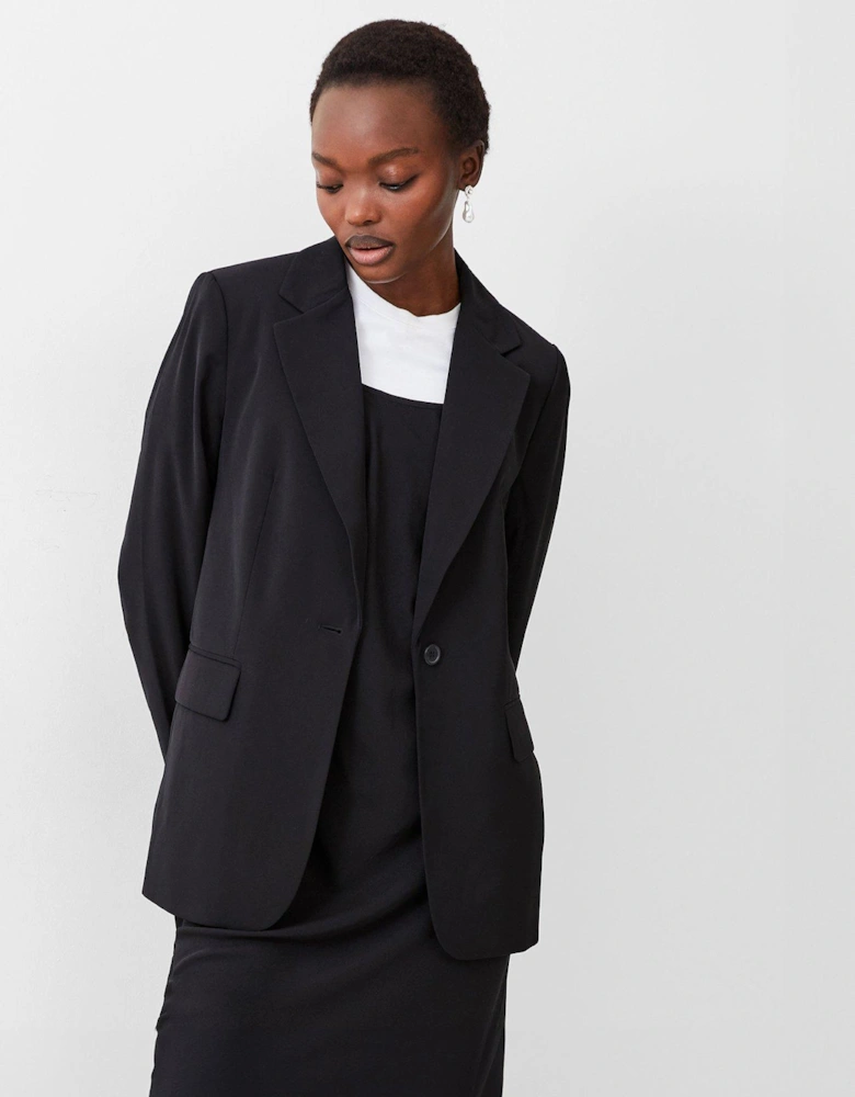 Single Breasted Blazer with Concealed Pockets