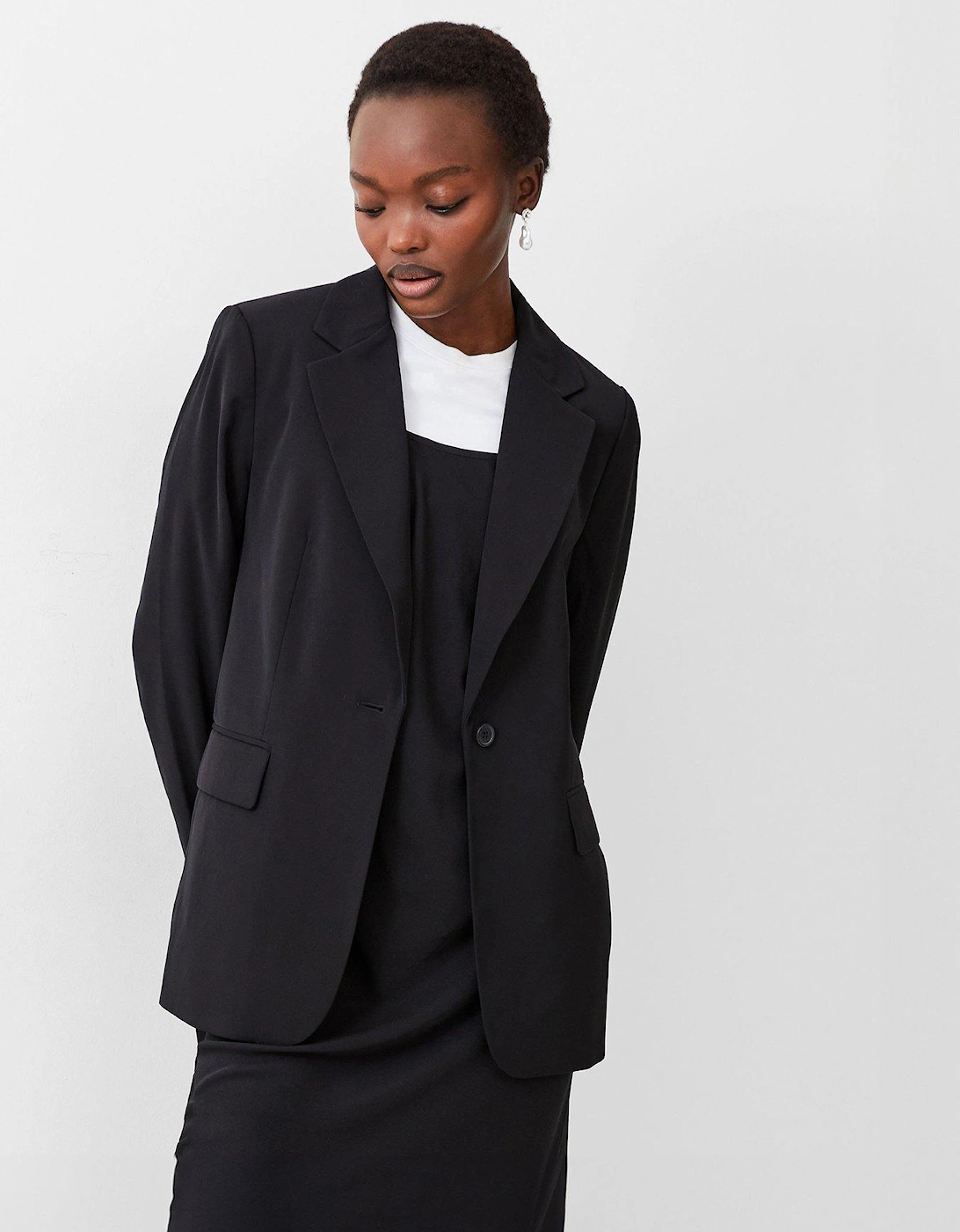 Single Breasted Blazer with Concealed Pockets, 2 of 1