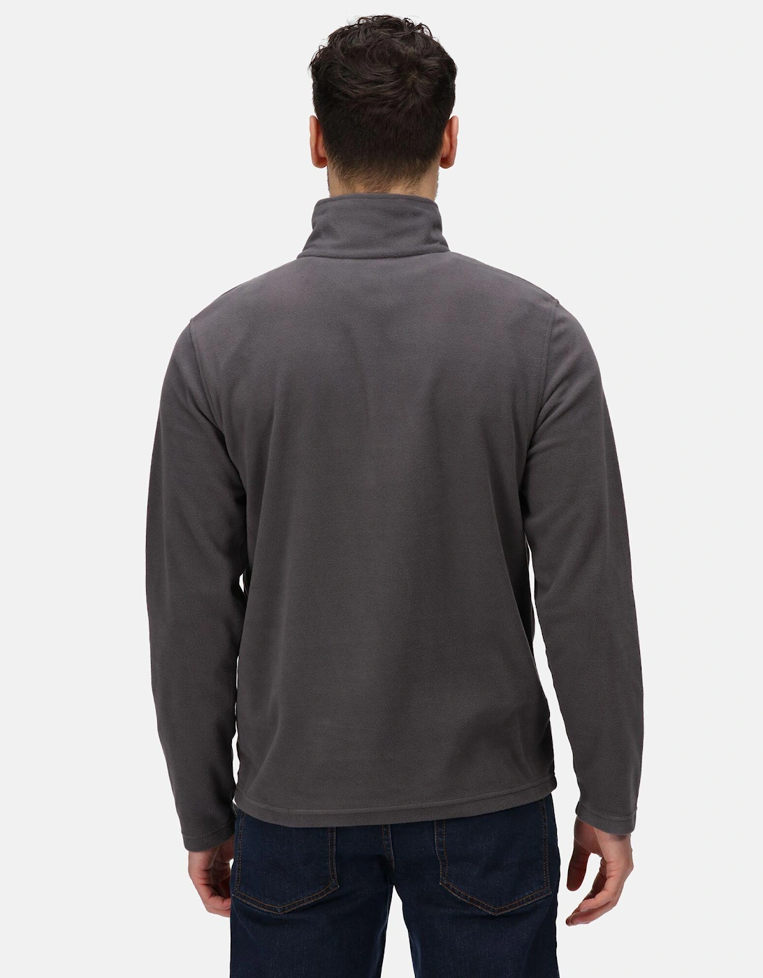 Mens Micro Zip Neck Fleece Top, 6 of 5