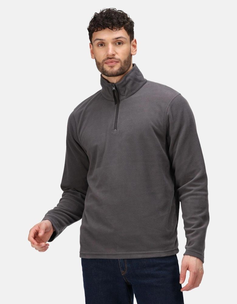 Mens Micro Zip Neck Fleece Top