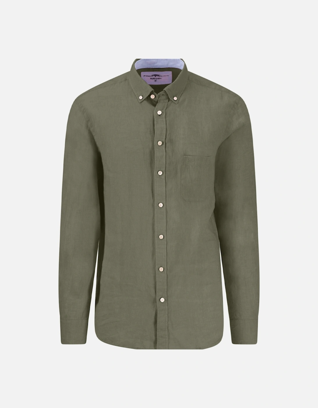 Fynch-Hatton Premium Linen Shirt Olive, 4 of 3