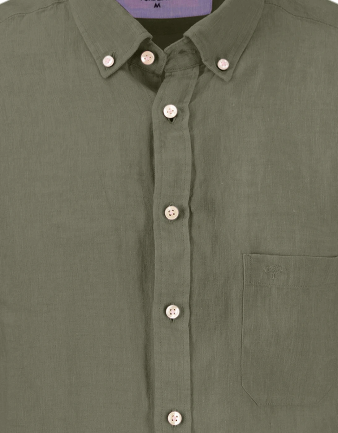 Fynch-Hatton Premium Linen Shirt Olive