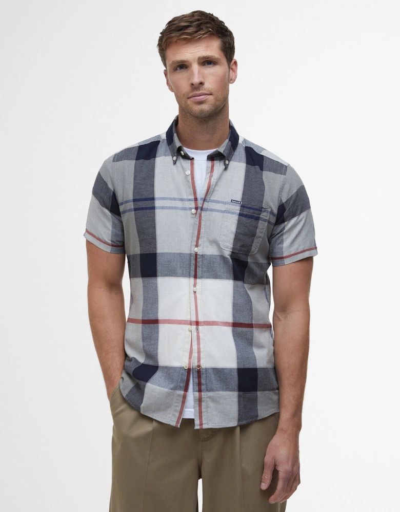 Doughill Short Sleeve Tartan Shirt - Bleached Pine