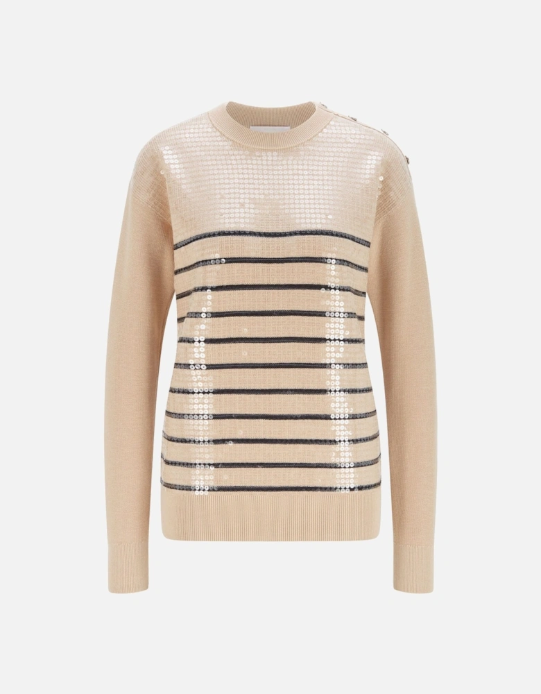 Farryn Stripe Sequin Sweater